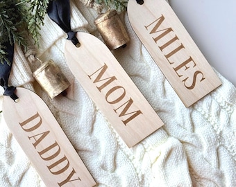 Stocking Name Tags, Personalized Stocking Tags, Christmas Stocking Tags, Personalized Gift Tags, Christmas Decor, CT15