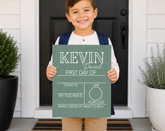 First Day Of School Sign, Back to School Sign, Personalizable Reusable School Sign, School Photo Prop, School Sign For Kids