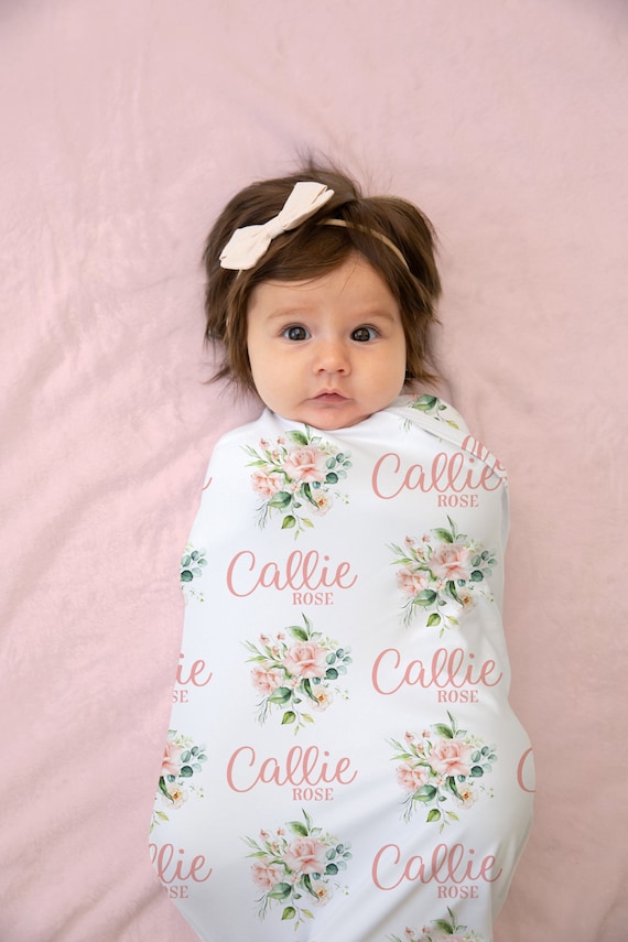 Monogrammed swaddle blanket cheap