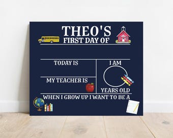 Back to School Sign, First Day Of School Sign, Reusable School Sign, School Photo Prop, School Sign For Kids, Last Day Of School