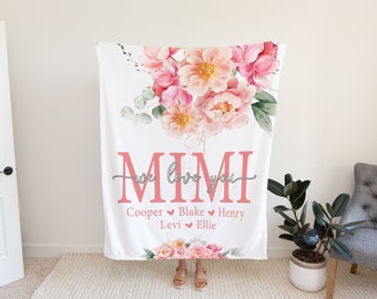 Mothers Day Gift Personalized Gift Gift, Gift For Her, Mom Grandma Blanket, Personalized Mom Gift, Personalized Gift For Grandparent