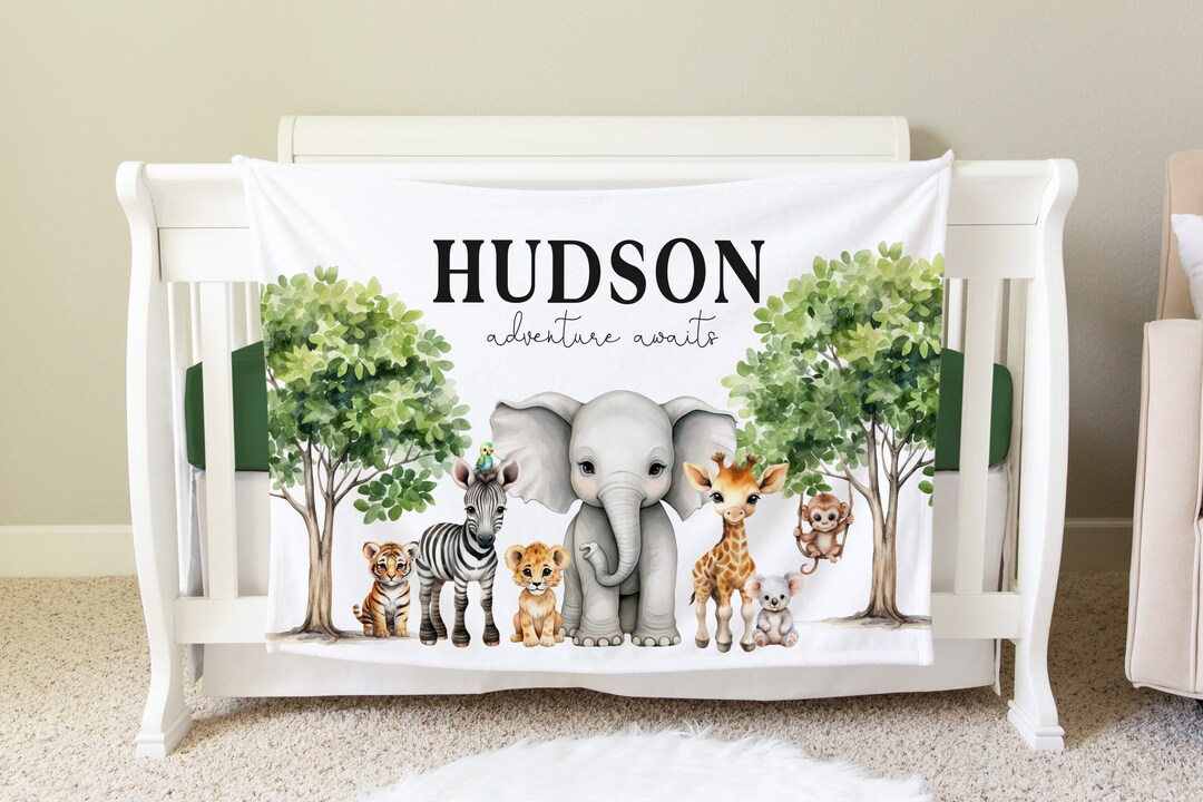 Printed Blanket - Blue Safari main image 1