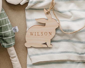 Easter Basket Name Tags, Personalized Easter Basket Tags, Personalized Easter Bunny Gift Tags, Easter Decor, Baby First Easter Basket, ET02