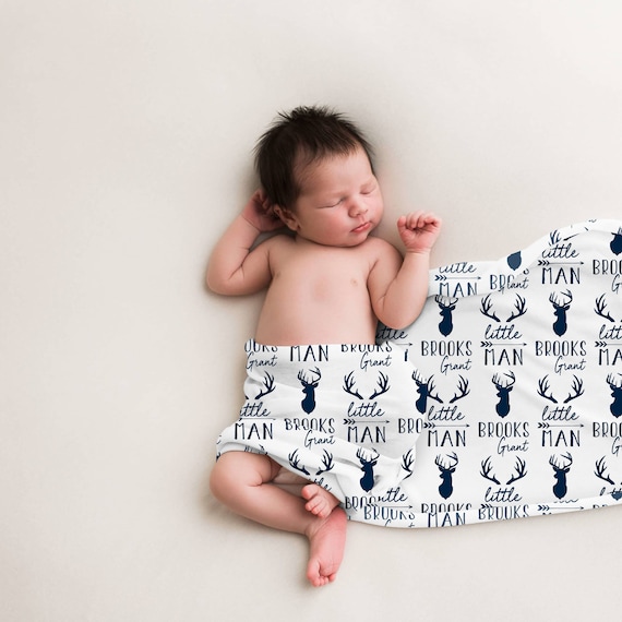 etsy personalized swaddle blanket