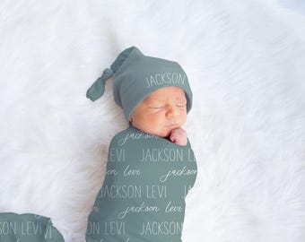 Personalized Baby Name Blanket, Personalized Baby Gift, Custom Coming Home, Gender Neutral Hospital Blanket, Baby Shower Gift, JS12