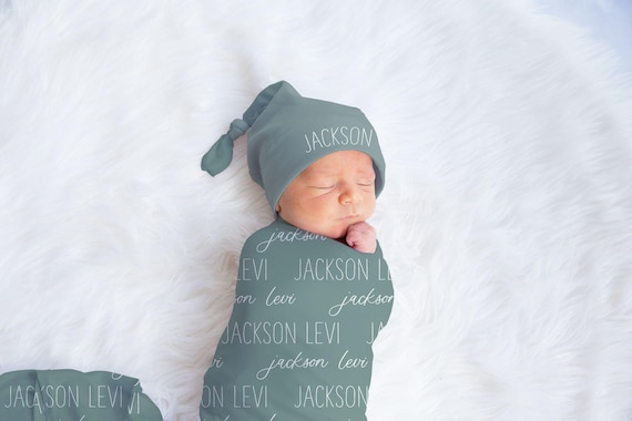 Personalized Baby Name Blanket, Personalized Baby Gift, Custom Coming Home, Gender Neutral Hospital Blanket, Baby Shower Gift, JS12
