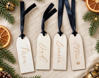 Stocking Name Tags, Personalized Stocking Tags, Christmas Stocking Tags, Personalized Gift Tags, Christmas Decor, CT14