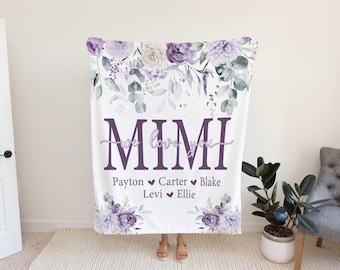 Personalized Mimi Christmas Gift – Custom Quote Gift from Daughter or Son, Cozy Grandma Blanket, Christmas Gift From Grandkids