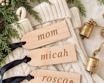 Stocking Name Tags, Personalized Stocking Tags, Christmas Stocking Tags, Personalized Gift Tags, Christmas Decor, CT13