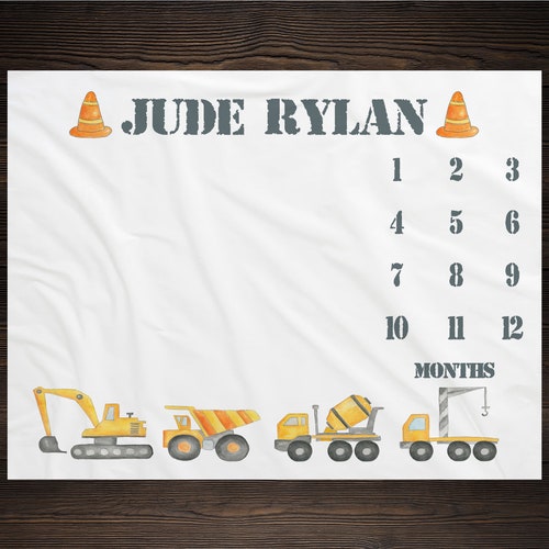 Sports Milestone Blanket Monthly Growth Tracker Soft Fleece Etsy