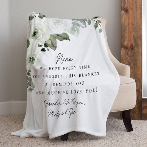 Grandma Christmas Gift Christmas Blanket Christmas Present Etsy