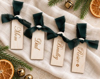 Christmas Stocking Name Tags, Personalized Stocking Tags, Personalized Gift Tags, Christmas Mantle Decor, CT18