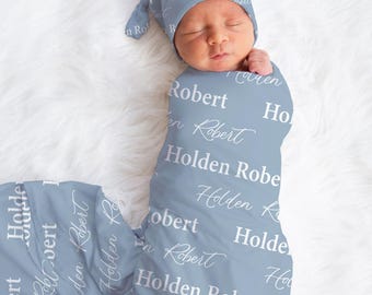 Personalized Baby Name Blanket, Personalized Baby Gift, Custom Coming Home, Gender Neutral Hospital Blanket, Baby Shower Gift, JS01