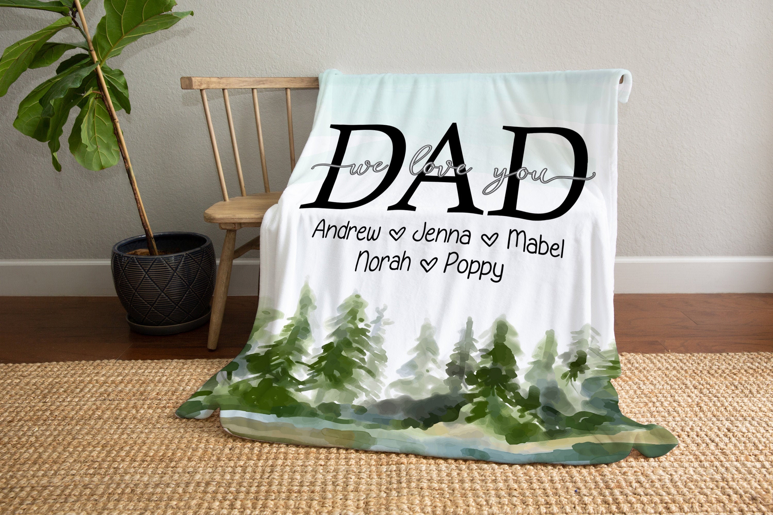 Custom Father s Day Blanket Fathers Day Gift Personalized Blanket for Dad Grandpa Gift Gift for Grandparent Birthday Gift for Dad Etsy Canada