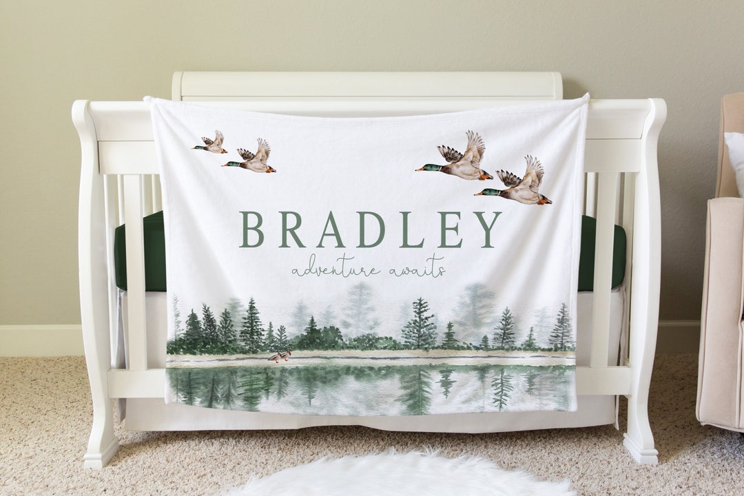 Personalized Mallard Duck Baby Blanket Gift, Toddler Blanket, Duck ...