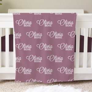 Personalized Blanket for Kids, Baby Shower Name Blanket Gift, Custom Birthday Gift Name Blanket, NB28