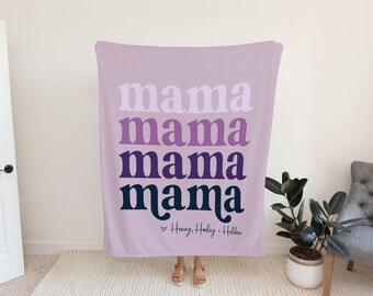 Personalized Mom Christmas Gift – Custom Quote Gift from Daughter or Son, Grandma Blanket, Gift For Her From Kids