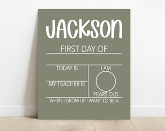 Personalized First Day of School Sign, First Day of School Board Sign, Custom First Day of School Wet Erase Board, Back to School Photo Prop