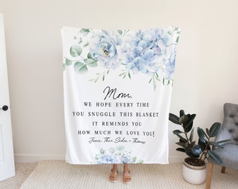 Personalized Grandma Quote Blanket - Custom Nana Mothers Day Gift from Kids