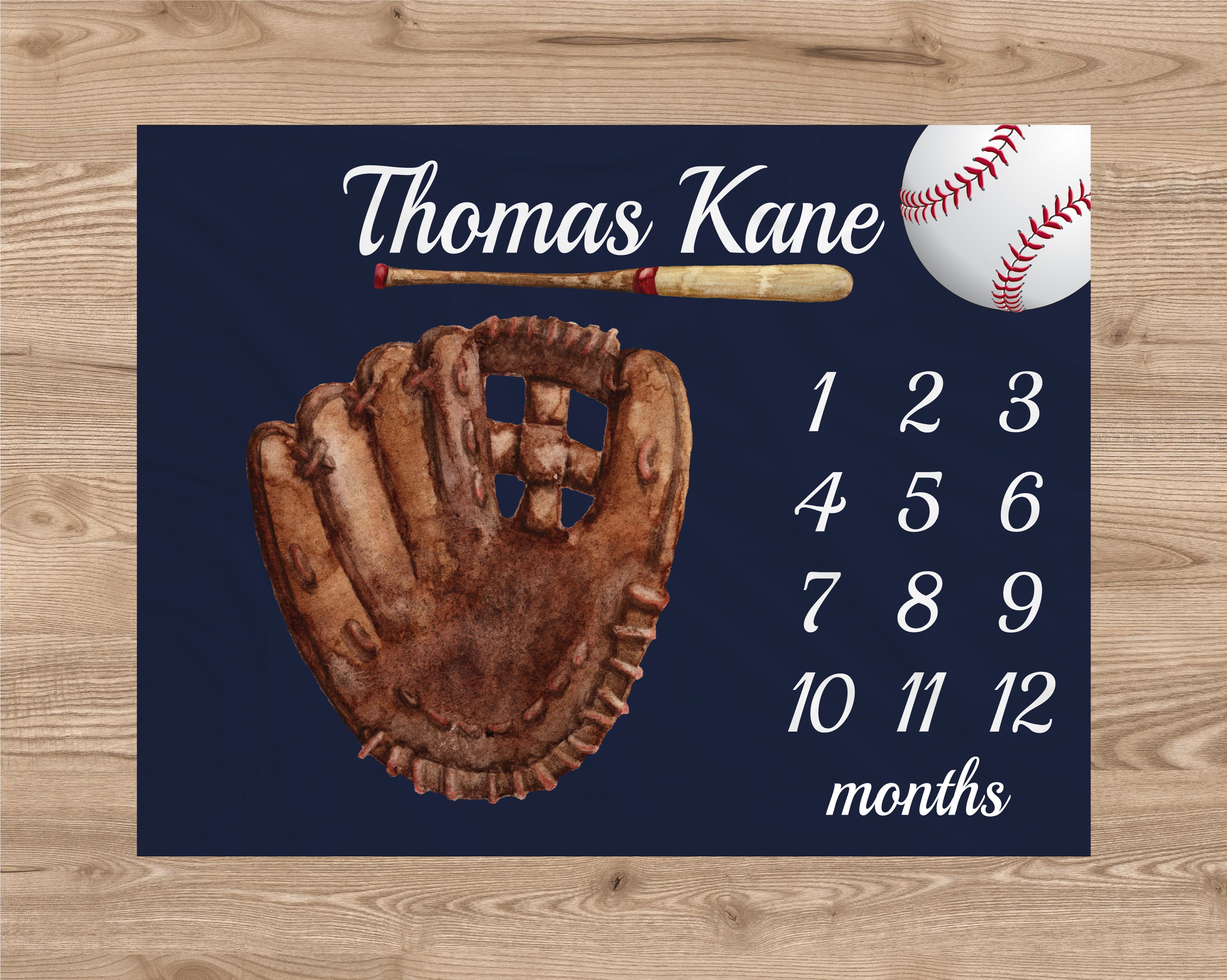 Baseball Milestone Blanket Boy Sports Growth Blanket Etsy UK