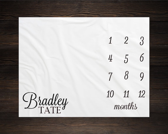 Gender Neutral Milestone Blanket Month Blanket Baby Baby Growth Tracker Soft Fleece Blanket Baby Shower Newborn Gift Blanket Watch Me Grow