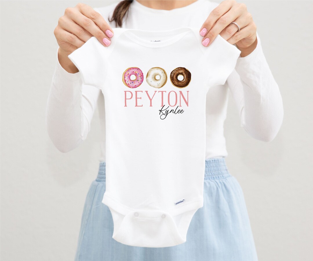 Personalized Donut Onesie® Donuts Theme Onesie® Hello World Etsy