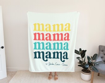 Personalized Mama Blanket, Mom Quote, Custom Quote Blanket, Mothers Day Gift, Present, Personalized Mom Gift, Breast Cancer Gift