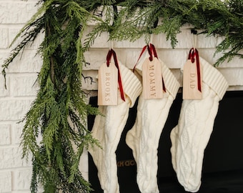 Gepersonaliseerde kousnaamkaartjes, gepersonaliseerde koustags, kerstsoktags, gepersonaliseerde cadeaukaartjes, kerstdecor, CT03