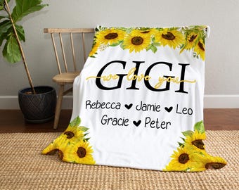 Personalized Grandma Christmas Gift from Grandkids – Custom Quote Blanket for Mom or Nana, Cozy Holiday Throw  Blanket, Gift for Her