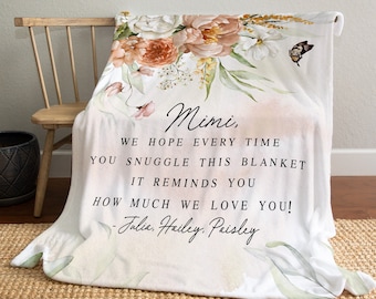 Mothers Day Gift Mom Gift For Mothers Day, Nana Present, Grandma Quote Blanket, Gift From Kids For Wife, Grandparent Gift For Christmas