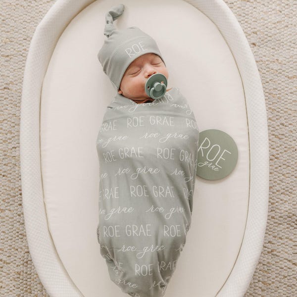 Manta envolvente personalizada, paquete opcional, accesorios fotográficos para recién nacidos que regresan a casa, letrero para anunciar el nombre del bebé, regalo para baby shower JS12