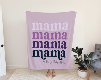 Personalized Mama Blanket, Mom Quote, Custom Quote Blanket, Mothers Day Gift, Present, Personalized Mom Gift, Breast Cancer Gift