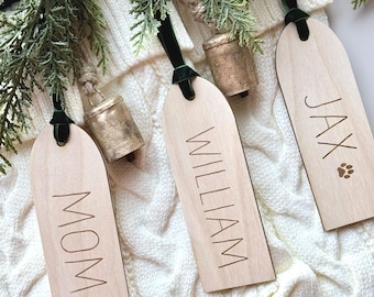 Stocking Name Tags, Personalized Stocking Tags, Christmas Stocking Tags, Personalized Gift Tags, Christmas Decor, CT
