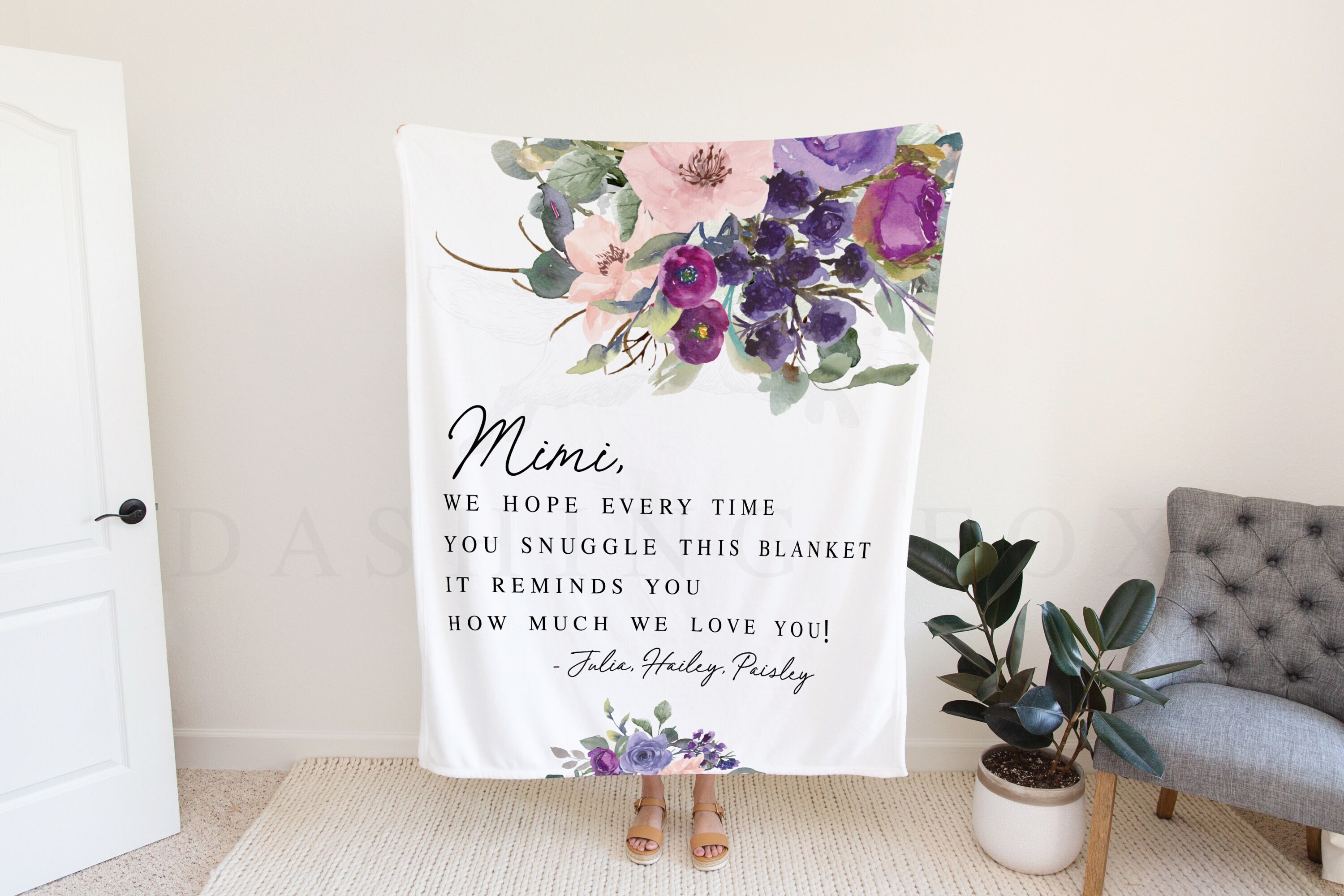 Coperta Regalo Per Nonna Da Nipote – Flanella Morbida 127x152 Cm, Con Frasi D'Amore - 2