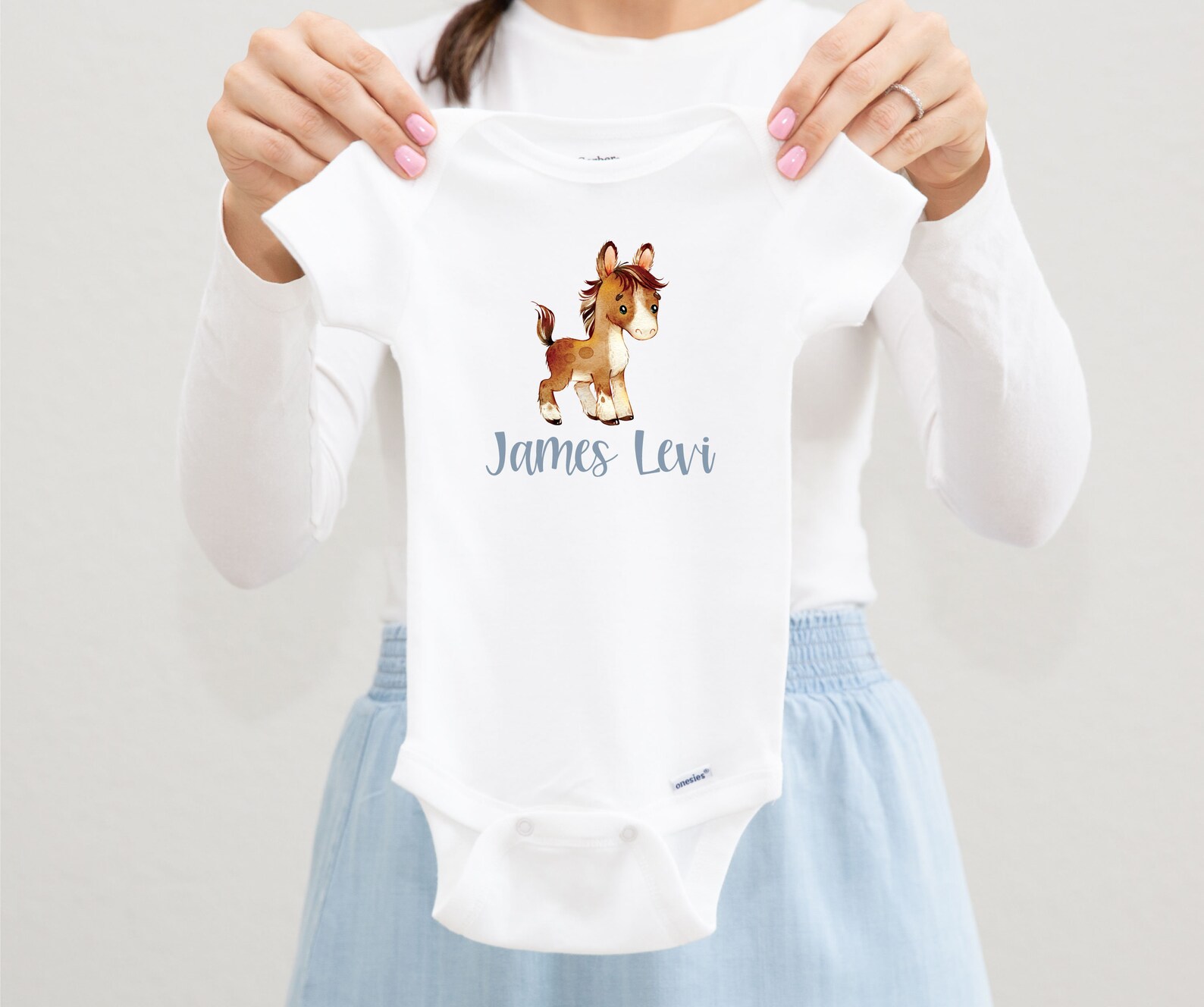 Baby Boy Horse Onesie® Personalized Onesie® Newborn Outfit Etsy