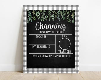 Rustic Back to School Sign, First Day Of School Sign, Reusable School Sign, School Photo Prop, School Sign For Kids, Last Day Of School