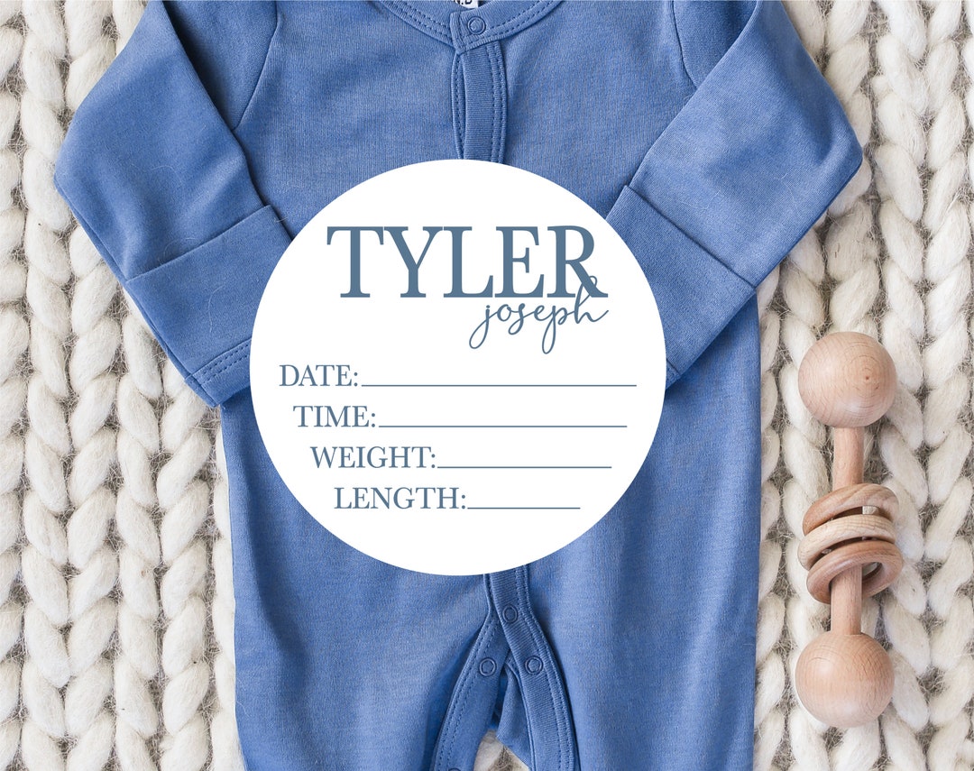 Birth Stats Round Wood Baby Name Sign Wooden Personalized Baby Name ...