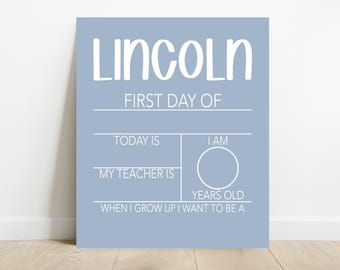 Personalized First Day of School Sign, First Day of School Board Sign, Custom First Day of School Wet Erase Board, Back to School Photo Prop