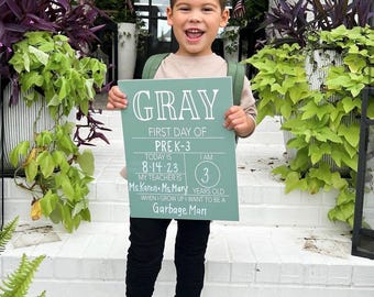 First Day Of School Sign, Back to School Sign, Personalizable Reusable School Sign, School Photo Prop, School Sign For Kids