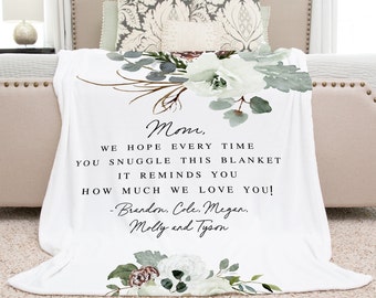 Custom Grandma Quote Blanket - Custom Nana Mothers Day Gift from Kids - Personalized Mom Present