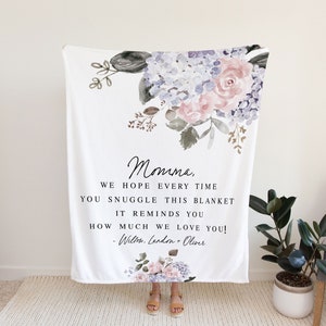 Mom Blanket with Grandma Quote - Perfect Gift for Mothers Day or Christmas from Kids