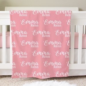 Personalized Blanket for Kids, Baby Shower Name Blanket Gift, Custom Birthday Gift Name Blanket, NB32