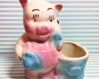 Vintage Shawnee Pottery Pig Planter