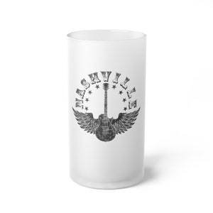 Nashville Frosted Glass Beer Mug