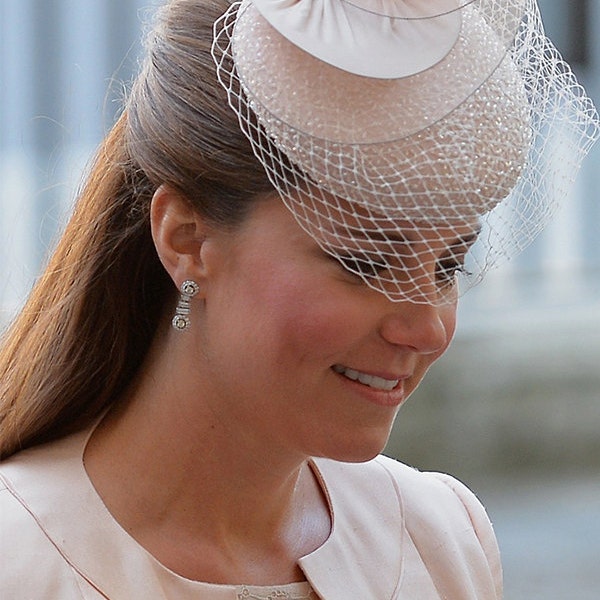 SALE Kate Middleton Inspired Halo CZ Earrings image 2