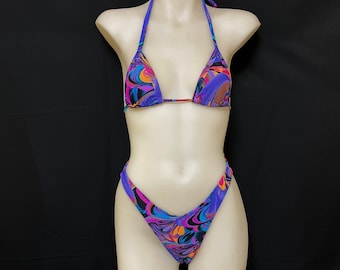 Deep Curve High Cut Bikini Set