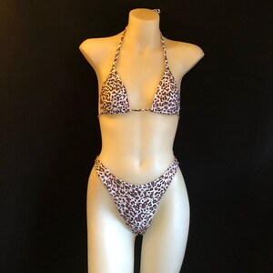 Animal Print Cheeky High Cut Bikini Set
