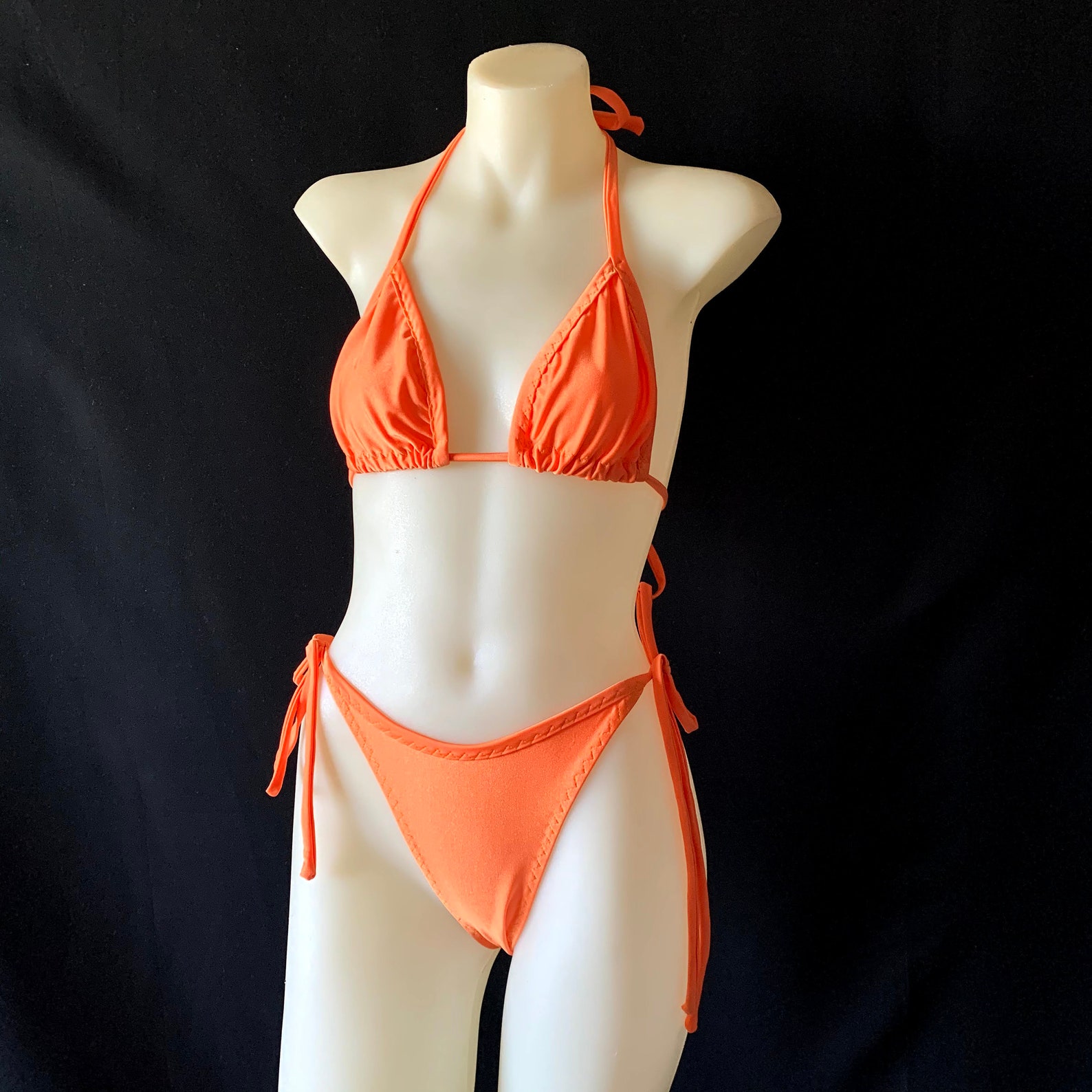 STRING BIKINI SET ECO - GARDEN PARTY ORANGE