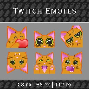 Twitch Orange Cat Emotes [01]