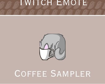 Cat Drinking Coffee Emote for Streaming